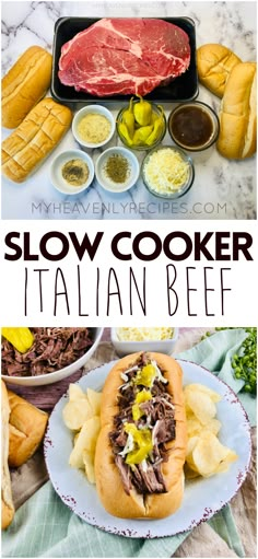 slow cooker italian beef is the best way to cook it in less than 30 minutes