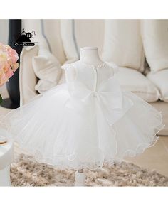 Shop High-end Sequined White Tulle Flower Girl Dress Tutus Girls Ballet Dress online. Super cute styles with couture high quality. Pro since 2009. Delicate Gown, Baby Birthday Dress, Tulle Flower Girl Dress, Girls Ballet, Flower Girl Dresses Tutu, Cute Styles, Dress Idea, Tulle Flower Girl, Tulle Flowers