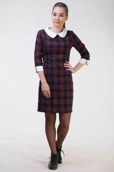 Cute black plaid dress Midi black dress white collar Black tartan dress  White collar dress Black pe Elegant Plaid Mini Dress, Fitted Black Knee-length Plaid Dress, Elegant Mini-length Plaid Dress, Elegant Mini Length Plaid Dress, Fitted Plaid Dress For Work, Plaid Office Dress, Winter Plaid Collared Dresses, Collared Fitted Plaid Dress, Fitted Plaid Collared Dress