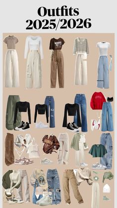 FOLLOW ME 🔥 Aesthetic Clothes For College, Trendy Outfits 2025 Winter, My Dream Closet Outfits, Korean Outfits For Winter, Outfit Ideas Moodboard, Outfits For College Summer, College Outfit Ideas Winter, Earthy School Outfits, How To Style Mom Jeans Winter