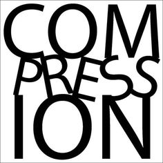 the words compression are in black and white letters that spell out wordpress