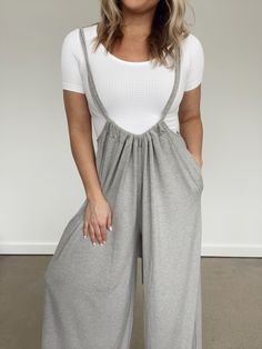 Fall Cotton Jumpsuits And Rompers For Loungewear, Cotton Jumpsuits And Rompers For Fall Loungewear, Casual Fall Loungewear Jumpsuits And Rompers, Casual Fall Jumpsuits And Rompers For Loungewear, Solid Cotton Jumpsuits And Rompers For Loungewear, Cotton Loungewear Jumpsuits And Rompers, Comfortable Cotton Solid Color Jumpsuits And Rompers, Comfortable Solid Cotton Jumpsuits And Rompers, Gray Cotton Jumpsuits And Rompers For Loungewear