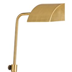 an image of a gold desk lamp on a white background with clipping off the light