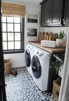 an image of a laundry room makeover on the appliance store's website