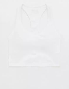 OFFLINE By Aerie Real Me Low Key Racerback Sports Bra Summer Racerback Cotton Sports Bra, Summer Cotton Racerback Sports Bra, Casual Everyday Cotton Sports Bra, Everyday Cropped Sports Bra With Built-in Bra, Aerie Offline Leggings, Sports Bras Aerie, Aerie Bra, Offline By Aerie Tops, Aerie Real