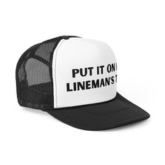 Lineman Wife, Line Wife Trucker Hat, Line Wife, Lineman Wife, Line Wife Hat, Trucker Hat, Trucker Cap, Lineman Hat - Etsy Adjustable Trucker Mini Hat With Curved Brim, White Flat Cap Hat One Size Fits Most, Adjustable White Flat Cap, Lineman Wife, Secret Sister Gifts, Secret Sisters, Oct 30, Sister Gifts, Trucker Hats