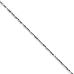 Classic appeal with a modern design, this solid-link cable rope chain created from polished rhodium-plated 10k white gold is finished with a spring-ring clasp and perfect for displaying lightweight charms or pendants. This thin delicate necklace chain is 0.7mm in width by 16-inches in length. Rope Chain Necklace, Bow Jewelry, Small Pendant, Multi Strand Necklace, Shell Pendant, Jewelry Companies, Black Bow, Delicate Necklace, Chain Link Necklace