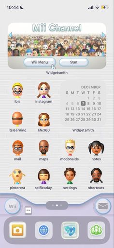 an iphone screen with many different emoticions on the phone, including people and numbers