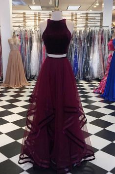 Purple Dresses Formal, Prom Dress Burgundy, Burgundy Evening Dress, Tulle Party Dress, Pink Party Dresses, Cute Prom Dresses, Long Prom Dresses, Piece Prom Dress, Sweetheart Dress