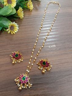 Lotus Pendant Gold Indian, Fashion Jewelry Necklaces Gold, Simple Necklace Designs, Choker Necklace Designs