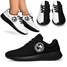 Viking Sport Sneakers Ying Yang Wolf Ying Yang Wolf, Style Sport, Viking Style, Ying Yang, Trendy Sneakers, Custom Sneakers, Heels Shoes, Sport Sneakers, Dinosaur Print