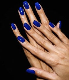 Blue Nail Color, Queen Nails, Hello Nails, Blue Nail, Hot Nails, Minimalist Nails, Manicure Y Pedicure, Fabulous Nails, Fire Nails