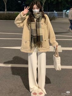 Winter Outfits Korean Street Style, Korean Soft Girl Outfit, Winter Outfits Aesthetic, Mode Turban