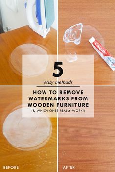 how to remove water marks from wooden furniture and which one really works? 5 easy steps