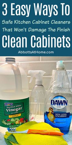 three easy ways to clean kitchen cabinets that won't damage the finish with cleaning products