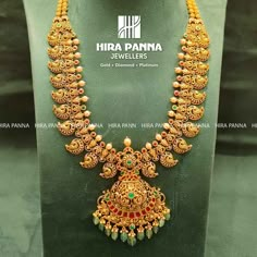 Mini Haram Gold Designs, Mango Mala Jewellery, Mini Haram, Gold Haram Designs, Mango Haram, Mango Mala, Baby Jewellery, Haram Designs, Gold Temple Jewellery