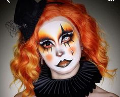 Orange And Black Clown Makeup, Beautiful Clown Makeup, Gold Clown Makeup, Twisted Clown Makeup, Pumpkin Clown Makeup, Unique Clown Makeup, Orange Clown Makeup, Creepy Clown Makeup Women, Spooky Clown Makeup