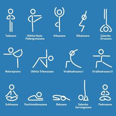 an image of different types of yoga symbols