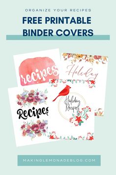 free printable binder covers for the holidays