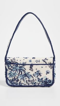 STAUD Tommy Beaded Bag | Shopbop Staud Bags, Staud Tommy Bag, Tommy Beaded Bag, Fabric Glass, Statement Sandals, Toile Pattern, Bag Stand, Beaded Bag, Bead Leather