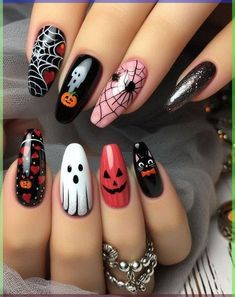 Graveyard Nails, Pearlescent Nails, Ongles Halloween, Nail Halloween, Foggy Night, Ethereal Elegance, Nails Autumn, Spooky Designs