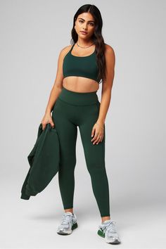 Concentrate 2-Piece Outfit Fabletics green/green female Activewear >> Womens >> Outfits regular Compressive Green Loungewear Bottoms, Casual Green Seamless Activewear, Green Fitted Sports Bra For Athleisure, Fitted Green Athleisure Sports Bra, Stretch Green Activewear For Loungewear, Green Casual Sports Bra With Medium Support, Green Stretch Activewear For Loungewear, Green Seamless Athleisure Sports Bra, Green Moisture-wicking Medium Support Activewear