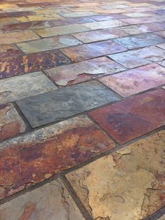 an image of a stone floor that looks like it is made out of different colors