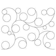 an abstract drawing with circles and lines