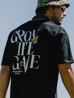 Black and White Short Sleeve Grow the Game tee by Devereux Golf Devereux Golf, Church Merch, Golf Brands, Black And White Shorts, Men Stylish Dress, Golf Apparel, Graphic Design Inspo, Accessories Brand, Branded Gifts