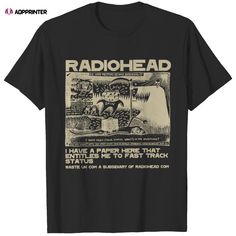 Introducing our Radiohead T-Shirt, a must-have for any die-hard fan of this iconic British rock band. This Vintage Radiohead Shirt