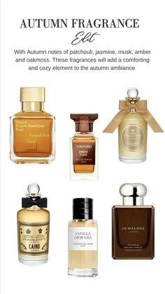 Perfumes For Fall, Fall Parfum, Perfume Autumn, Fall Perfumes For Women, Autumn Perfume, Cozy Scents, Autumn Fragrance, Autumn Scents, Fall Perfume