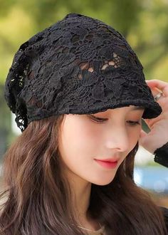 Autumn 2023 New Hollow Flower Hook Soft Brim Baotou Hat BreathableMade of fine Lace.Hat Circumference: 59cm/23.01". Matches easily with daily hairstyle, dresses & Shirts Cover White Hair, Womens Slouchy Beanie, Adaptive Clothing, Summer Hats For Women, Daily Hairstyles, Peaked Cap, Autumn 2023, Cap Fashion, Flower Hats