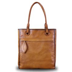 PRICES MAY VARY. GENUINE LEATHER - This handbag is made from genuine leather, feels luxury and comfortable NICE APPEARANCE - The variety of color schemes make this bag unique FUNCTIONAL DESIGN - 1 main zipper compartment(1 zipper pocket inside), 2 side pockets, 1 front hidden zipper pocket, 1 back zipper pocket Dimension - 13.38x3.54x14.56inches / 34x9x37cm (L*W*H) Great Gift - The retro color makes it suitable for a variety of clothes and occasions. It's a great gift for anniversaries, Valentin Luxury Soft Leather Rectangular Shoulder Bag, Luxury Leather Shoulder Bag For Daily Use, Luxury Square Hobo Bag For Travel, Luxury Vegetable Tanned Leather Bag With Double Handle, Luxury Rectangular Leather Hobo Bag, Cognac Tote Bag With Leather Lining, Elegant Vegetable Tanned Leather Satchel For Travel, Everyday Calf Leather Shoulder Bag With Soft Leather, Calf Leather Tote Shoulder Bag For Everyday