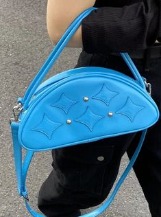 ❤︎Diamond Studded Boston Bag❤︎ Dumpling Bag, Boston Bag, Blue Bags, Diamond Studs, Boston, Crossbody Bag, Blue