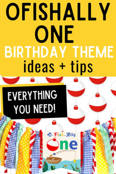 ofishally one birthday theme Planning 1st Birthday Party, One Year Birthday Party, One Birthday Theme, Fishing First Birthday, Birthday Theme Ideas