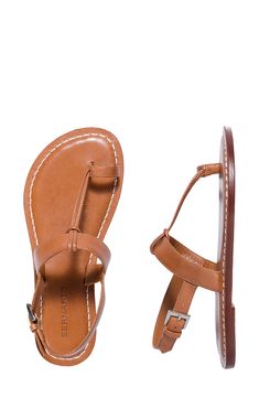 A toe loop detail maximizes the modern appeal of a strappy sandal grounded by a lightly cushioned footbed. Adjustable ankle strap with buckle closure; hidden elastic inset Cushioned footbed Leather upper, lining and sole Made in Brazil Adjustable T-strap Sandals With Leather Footbed For Vacation, Brown T-strap Sandals With Adjustable Strap For Vacation, Classic Sandals With Adjustable Strap For Beach, Classic Beach Sandals With Adjustable Strap, Adjustable Toe Post Sandals For Everyday, Adjustable Double Strap Everyday Sandals, Adjustable Double Strap Sandals For Everyday, Vacation T-strap Sandals With Leather Footbed And Toe Loop, Adjustable Toe Loop Sandals