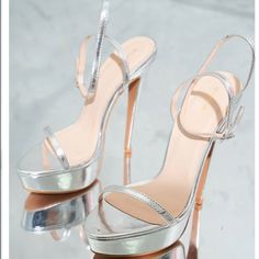 Holographic Heels, Platform Stiletto Heels, Blue Stilettos, Black Block Heel Sandals, Feather Heels, Strappy Platform Heels, Clear Strap Heels, Tie Up Sandals, Orange Heels