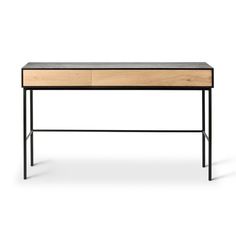 False Chic Desk, Industry West, Desk Dimensions, Blackbird Designs, Console Desk, Oak Desk, Modern Desk, Blackbird, Metal Construction