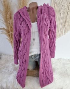 Great shopping ideas for Italy Cardigan Chunky Knit Cardigan Blogger Braid Pattern Mauve 36 38 40, Womens Sweaters Fall Cardigans, Braid Patterns, Chunky Knit Cardigan, Jacket Style, Chunky Knit, Cable Knit, Knit Cardigan, Blogger, Sweaters For Women