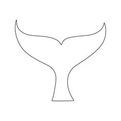 a line drawing of a whale tail