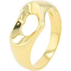 18K Yellow Gold Tiffany & Co. Open Heart Ring - Elegant Designer Jewelry Luxury Open Heart Ring For Gift, Freeform Ring, Gold Tiffany, Open Heart Ring, Band Fits, Symbolic Jewelry, Luxury Rings, 18k Yellow Gold Ring, Tiffany And Co