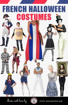 there are many different costumes that can be found on this page in the book french halloween costumes