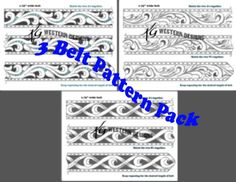 Belt Patterns, Flowers Pattern, Dog Collars, Leather Belts