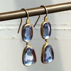 Elegant Gold Tanzanite Earrings, Formal Gold Tanzanite Earrings, Gold Tanzanite Teardrop Jewelry, Tanzanite Drop Earrings, Tanzanite Earrings, Tourmaline Earrings, Labradorite Earrings, Ruby Sapphire, Ancient Coins