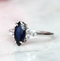 Royal Blue Sapphire Ring, Sapphire Promise Rings, Chevron Wedding, Mohs Scale, Blue Sapphire Ring, Moonstone Engagement Ring, Sapphire Color, Birthstone Gifts, Silver Engagement Rings