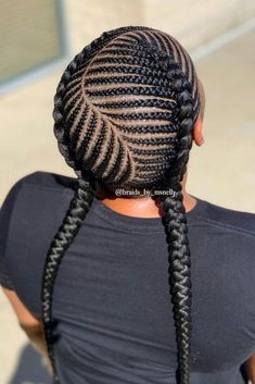 Why Stitch Braids Should Be Your Next Hairstyle Of Choice ★ Easy Feed In Braids Hairstyles, All Back Weaving With Natural Hair, 10 Braids Hairstyles, Hair Styles For Ladies, Olivia Hair, Knot Hairstyles