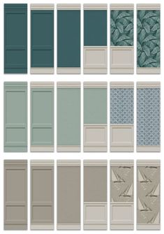 the different colors of doors and windows