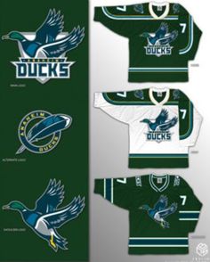 the ducks hockey uniform and jersey design