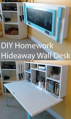 the diy homework hideaway wall desk