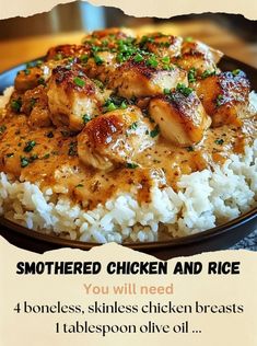 Search Results for “Smothered Chicken and Rice” – fitnessnip Crockpot Smothered Chicken And Rice, Smothered Rice, Shredded Chicken And Rice Recipes, Mini Crockpot Recipes, Smothered Chicken Recipes, Brown Recipe